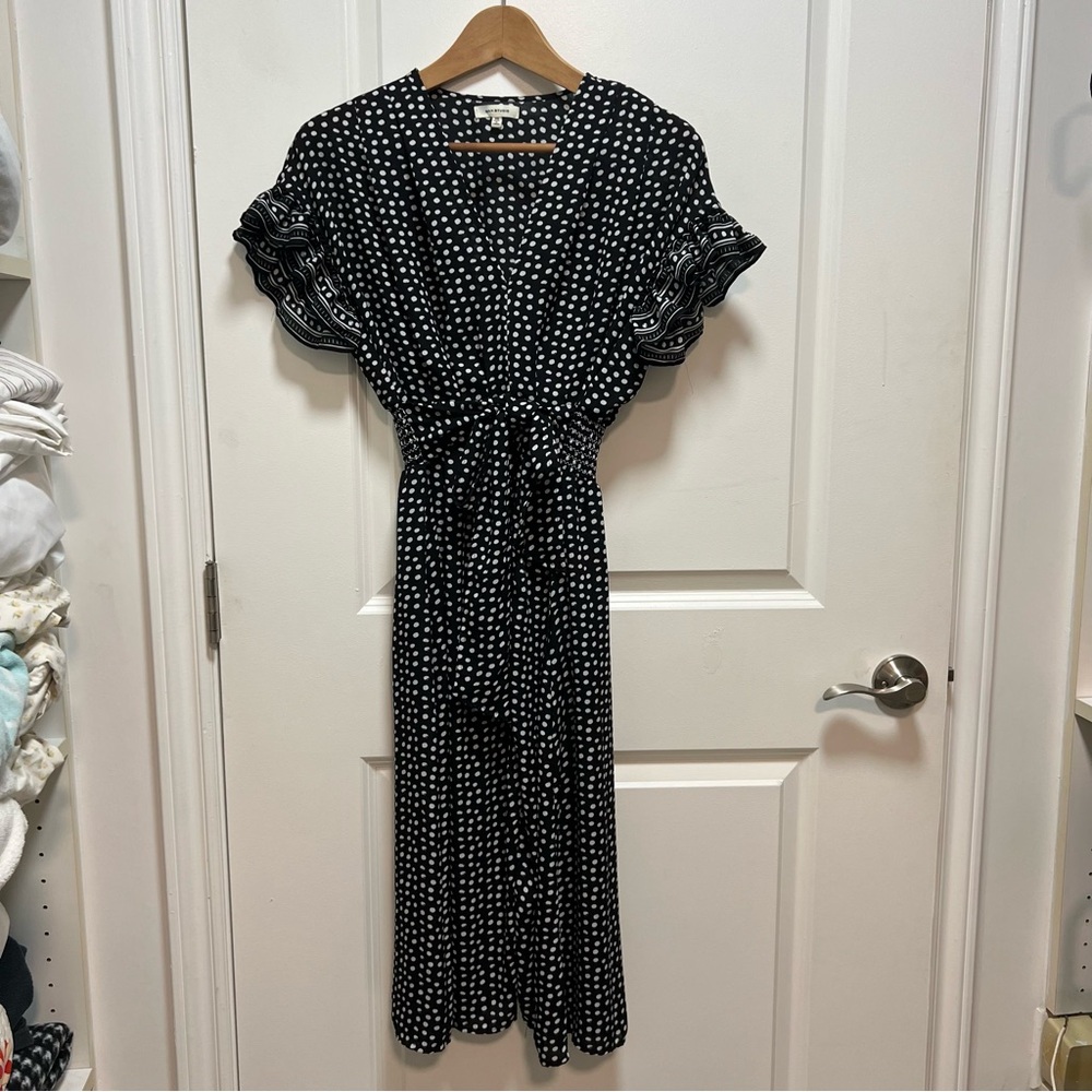 Max Studio Dress Polka Dots Black size XS